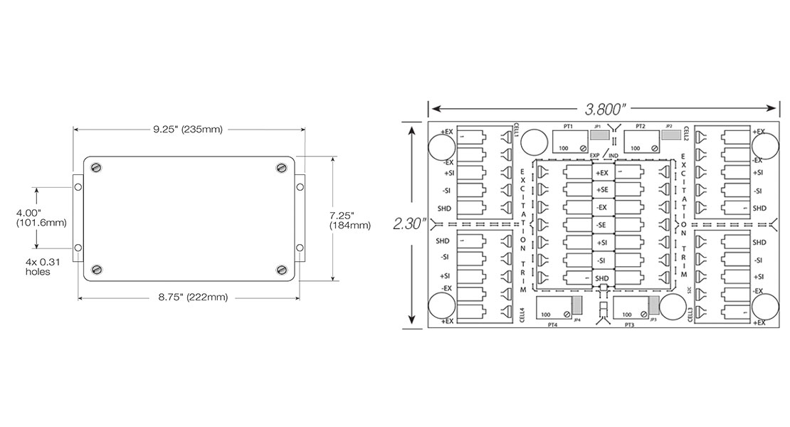 RICE _LAKE_JB4EP__JB4EPT_Dimensions