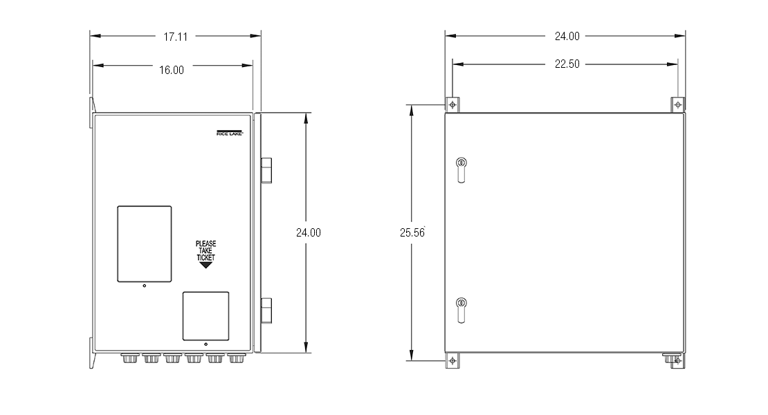 Thermal-transfer Printer Kiosk Dimensions