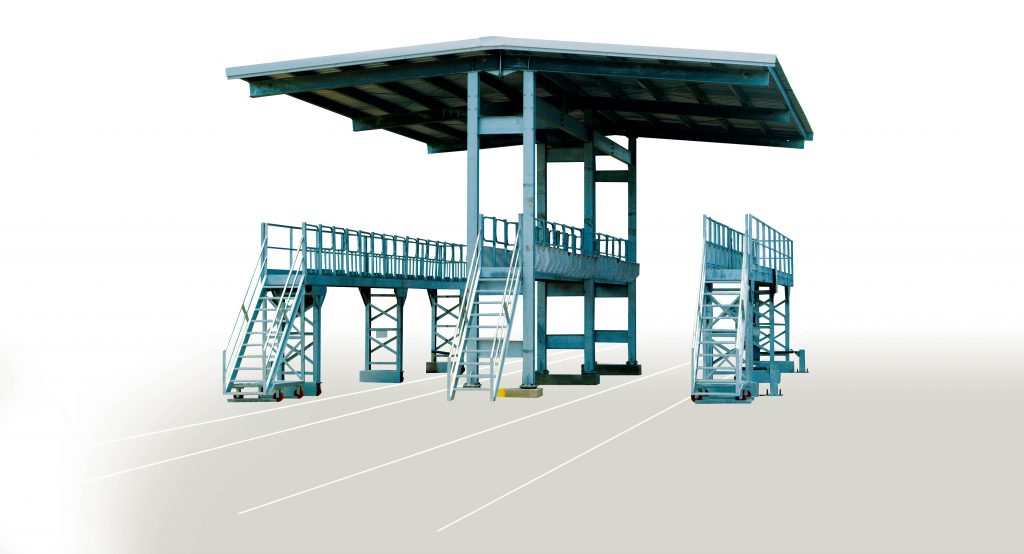 3-d image of a flatbed tarping station