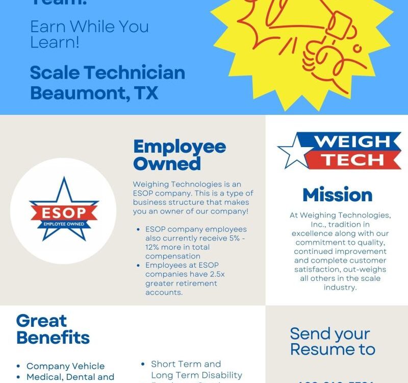 Weigh-Tech scale technician job posting