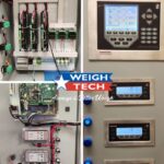 a picture of back-end panels and front end displays for weighing technologies.