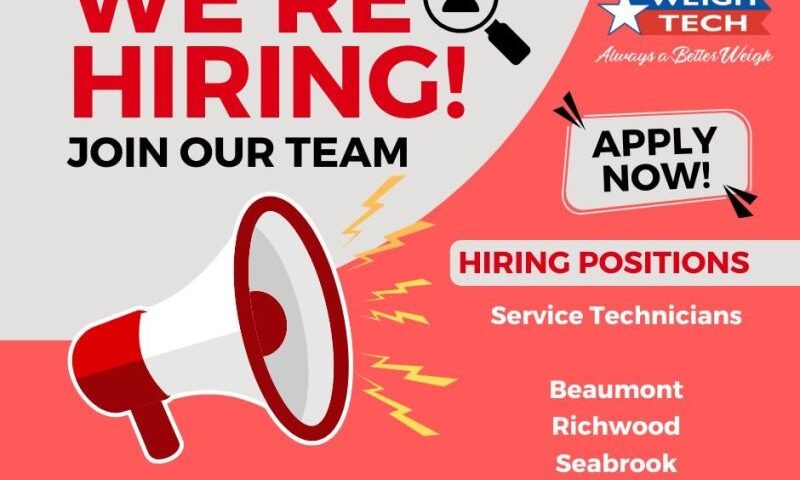 We're hiring! Join our team. Hiring for service technicians.