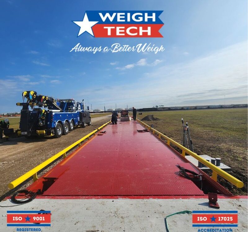 Weigh-Tech installs Rice Lake OTR Steel Deck Truck Scale in Houston, Texas.